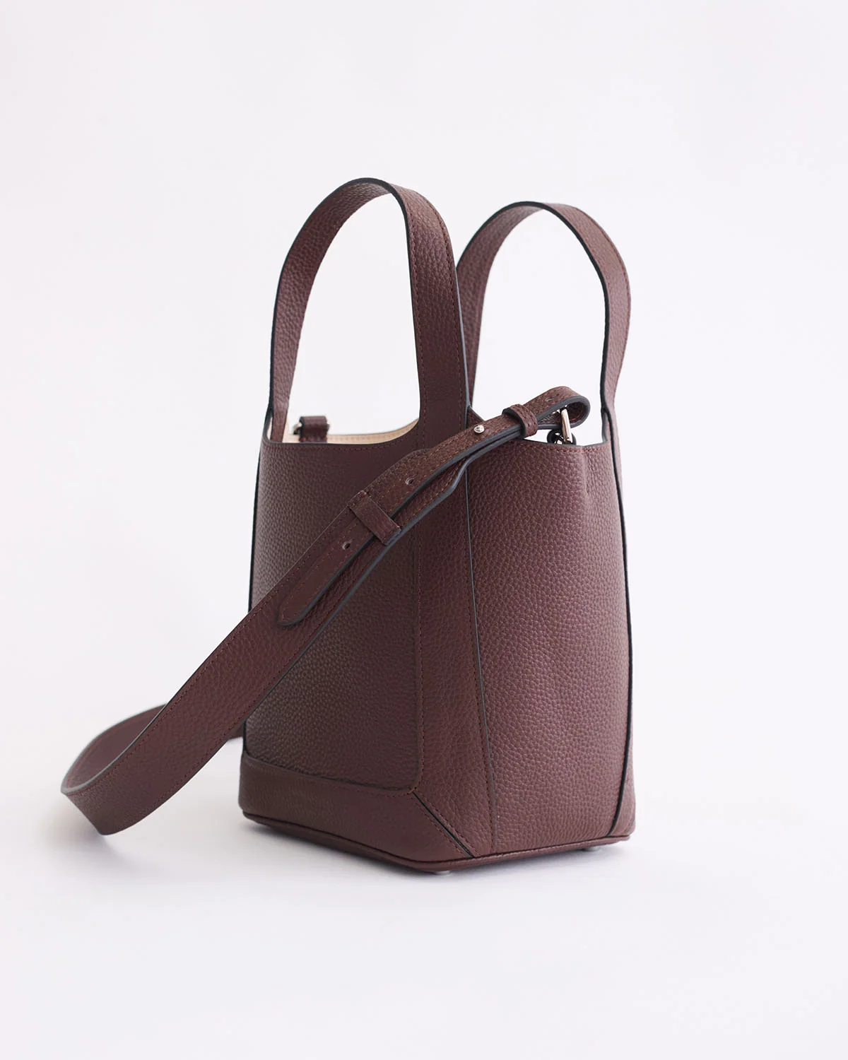 Alexie Tote: Coffee Pebbled Leather - Image 3