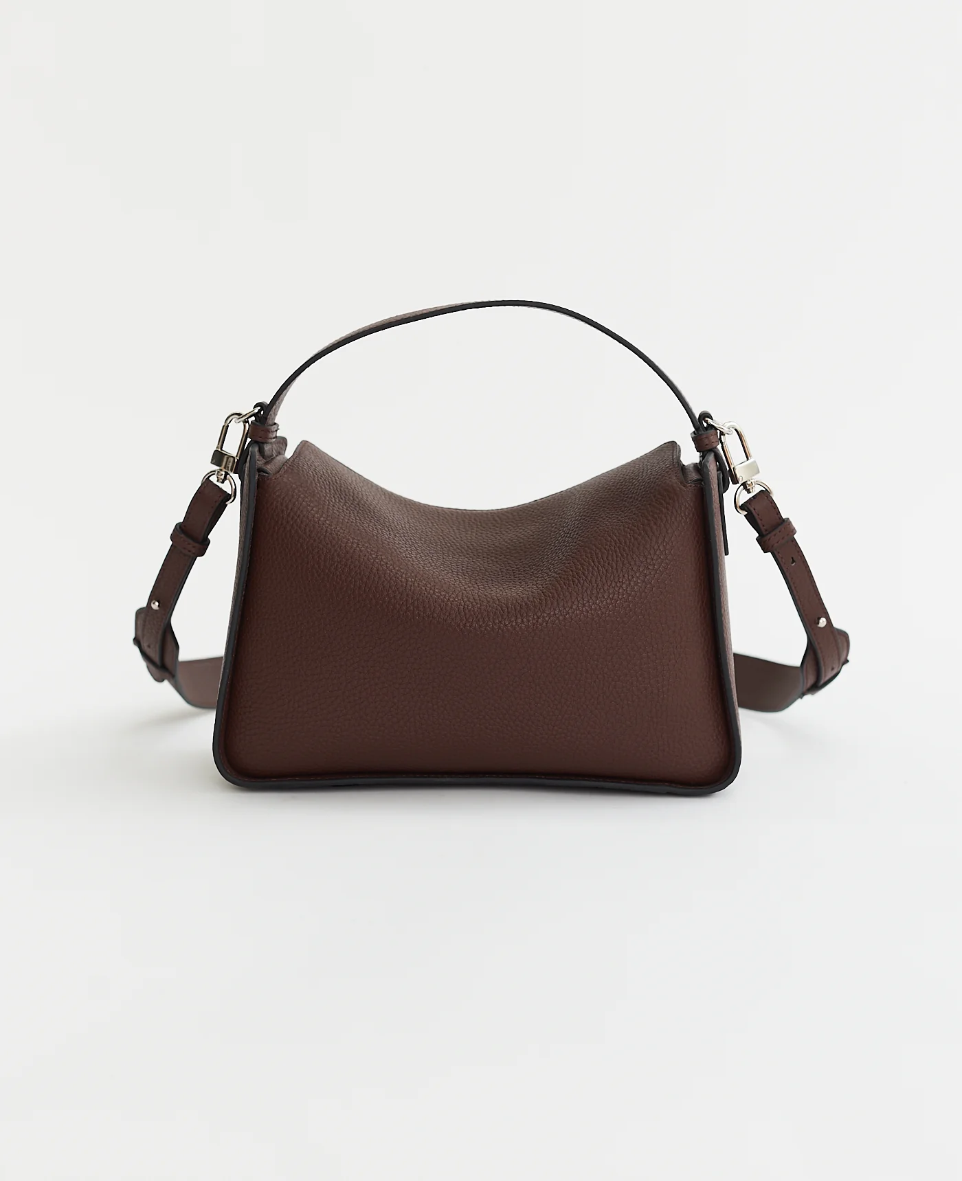Clementine Bag: Coffee Pebbled Leather - Image 12