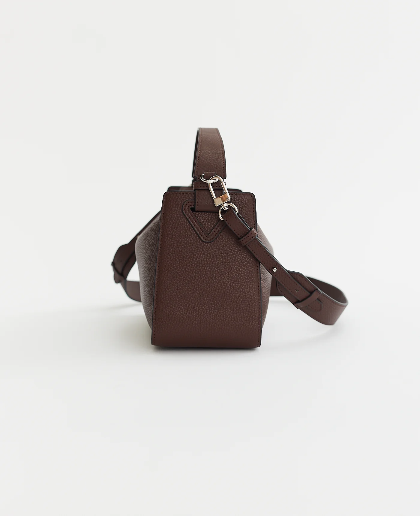 Clementine Bag: Coffee Pebbled Leather - Image 4