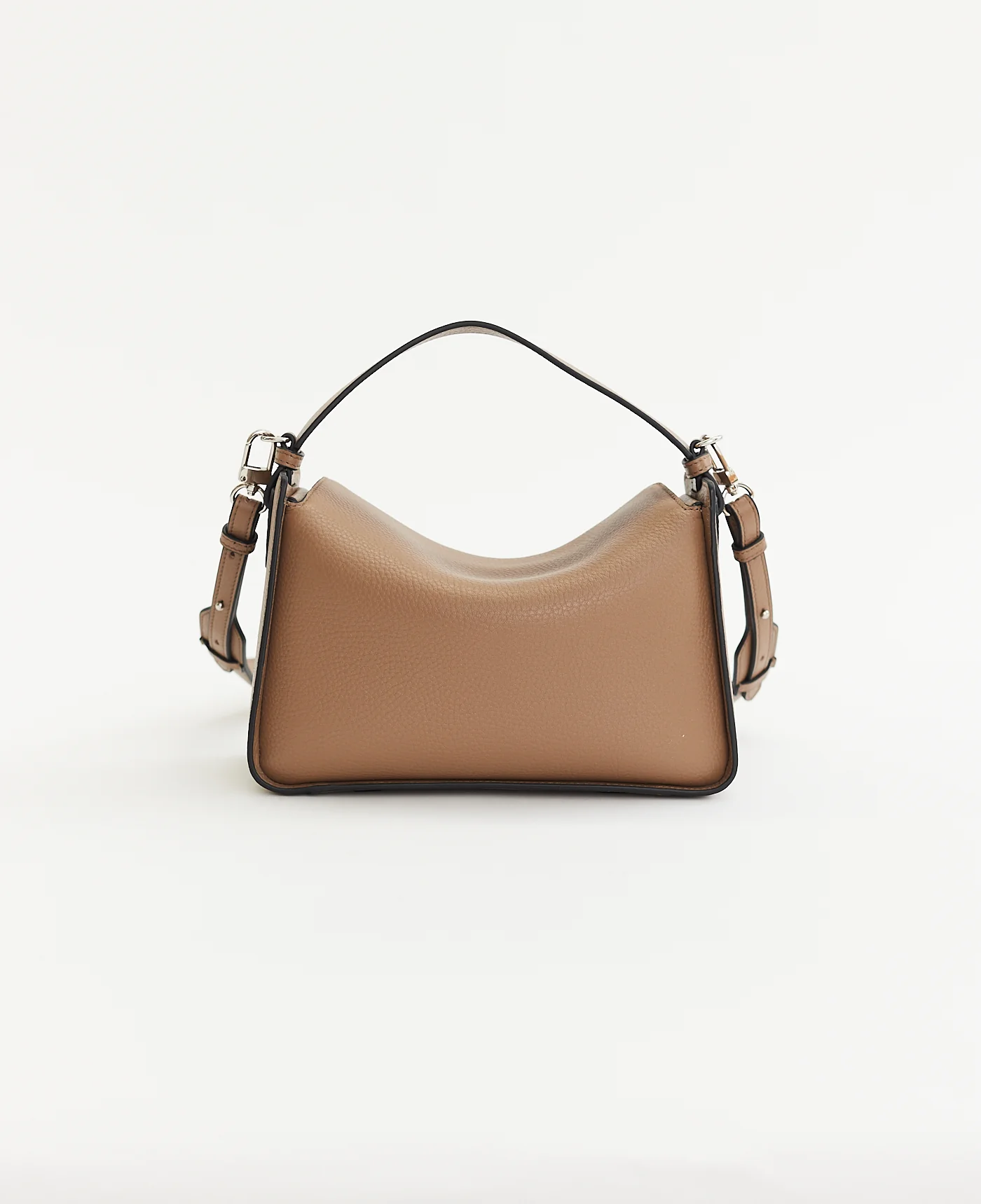 Clementine Bag: Taupe Pebbled Leather - Image 12