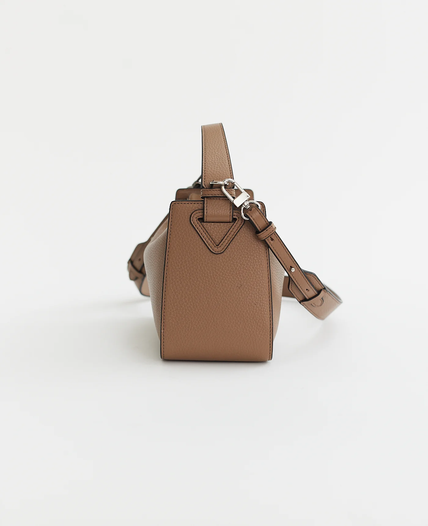 Clementine Bag: Taupe Pebbled Leather - Image 4