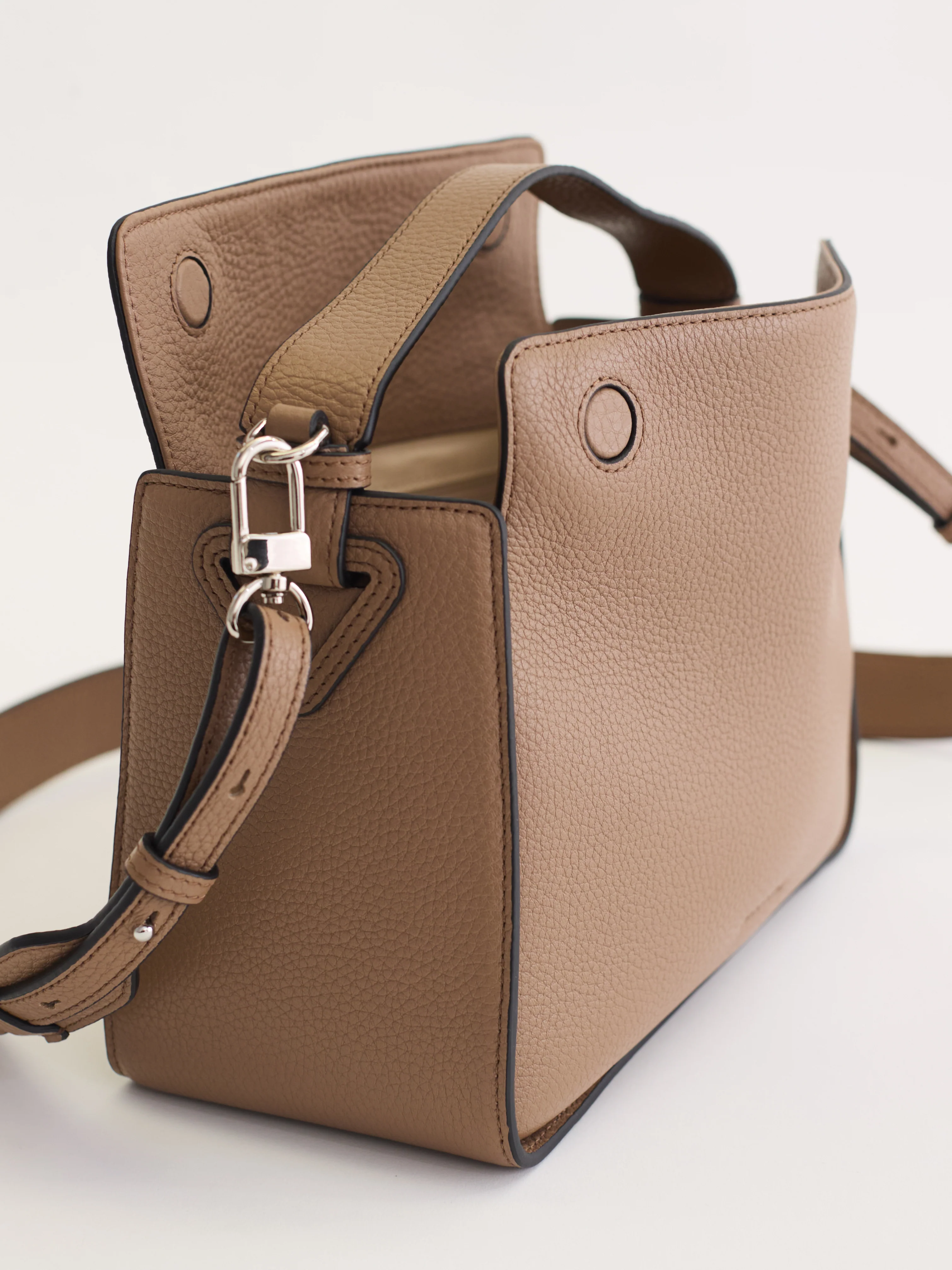 Clementine Bag: Taupe Pebbled Leather - Image 7