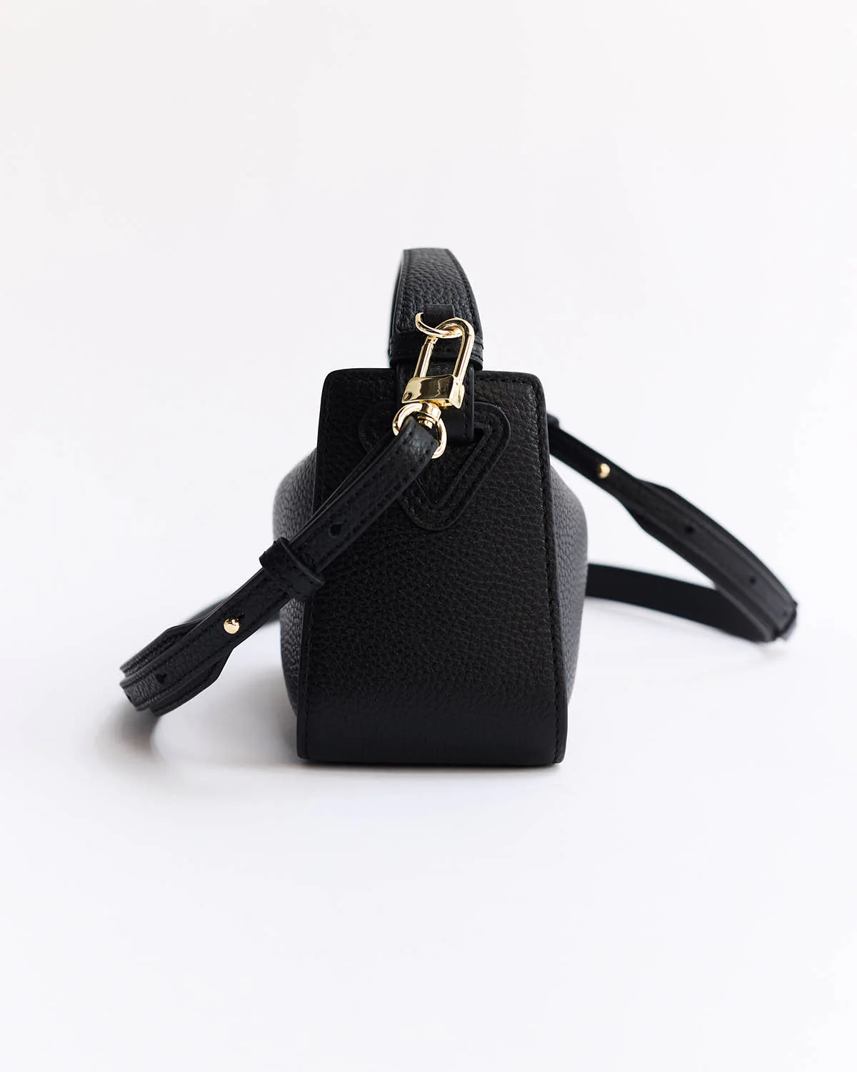 Mini Clementine Bag: Black with Gold - Image 3
