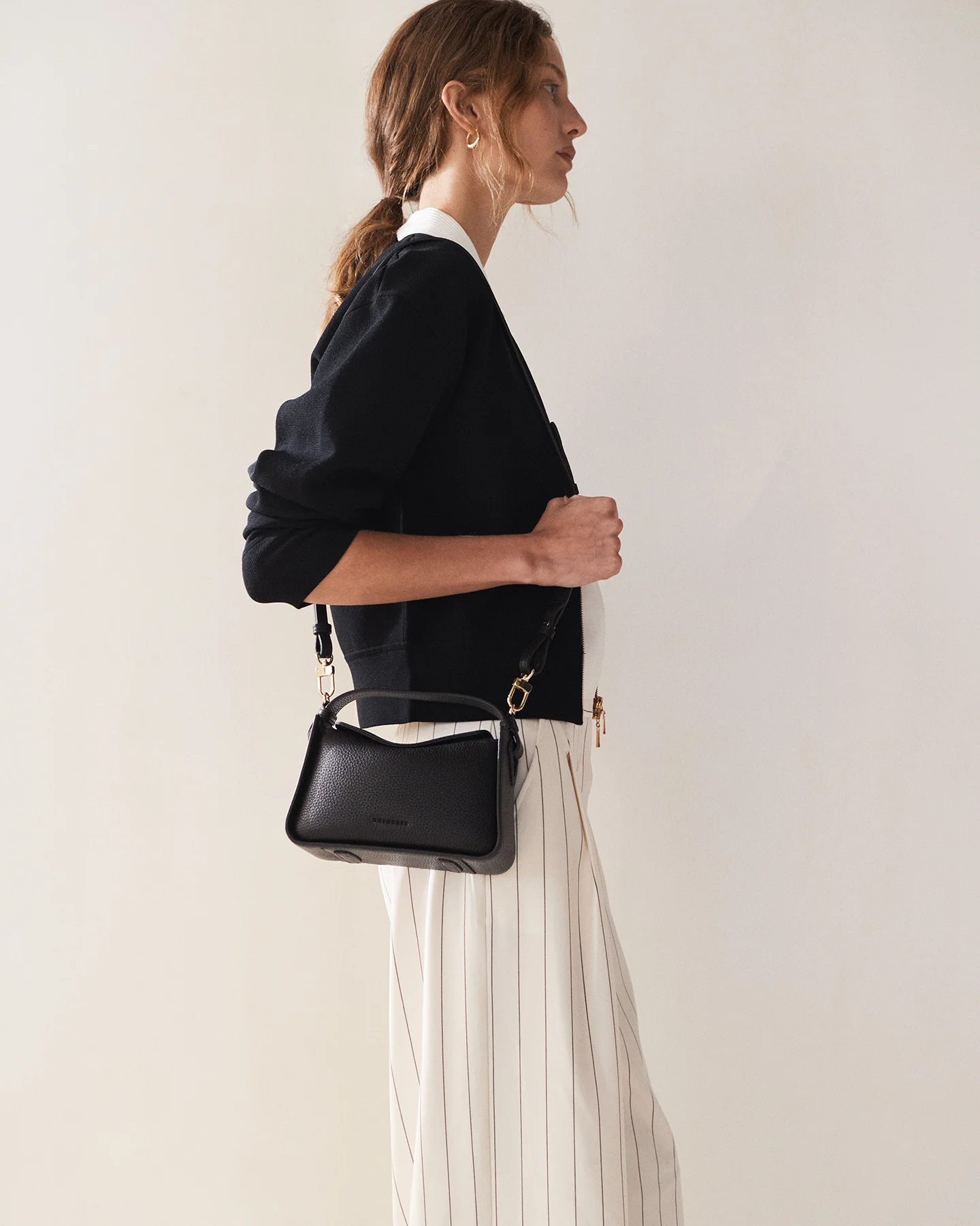 Mini Clementine Bag: Black with Gold - Image 5