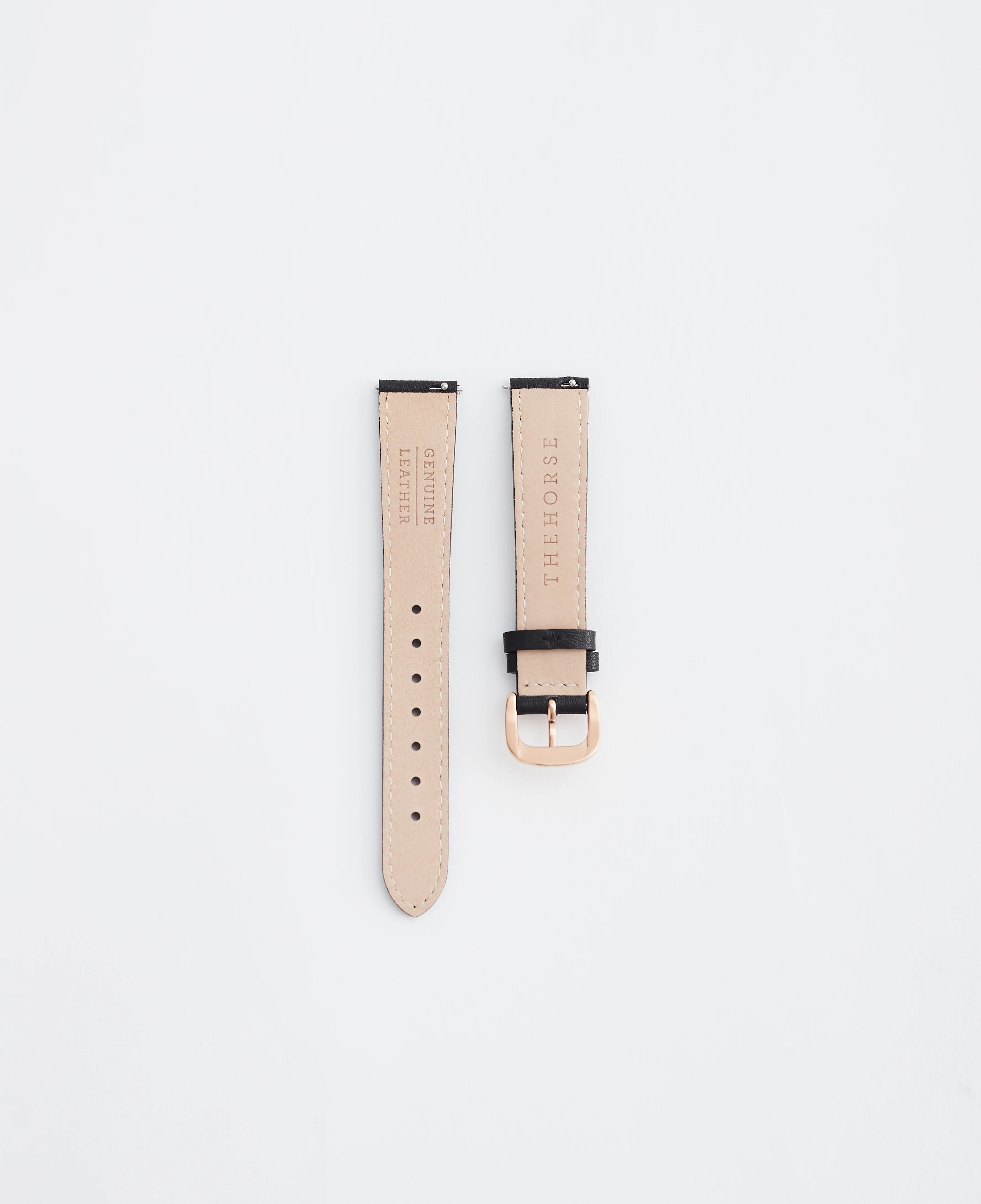 The 16mm Classic Strap: Black / Rose Gold - Image 2